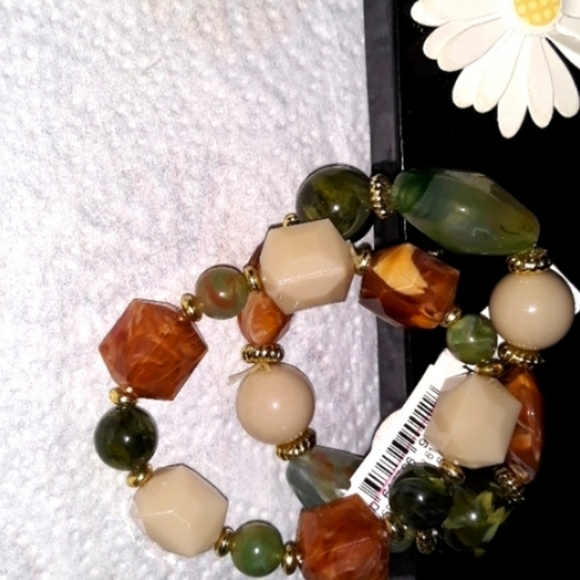 Natural Stone Bracelet  Earth friendly natural stone stretchy  Fashion Bracelet… - Picture 5 of 6